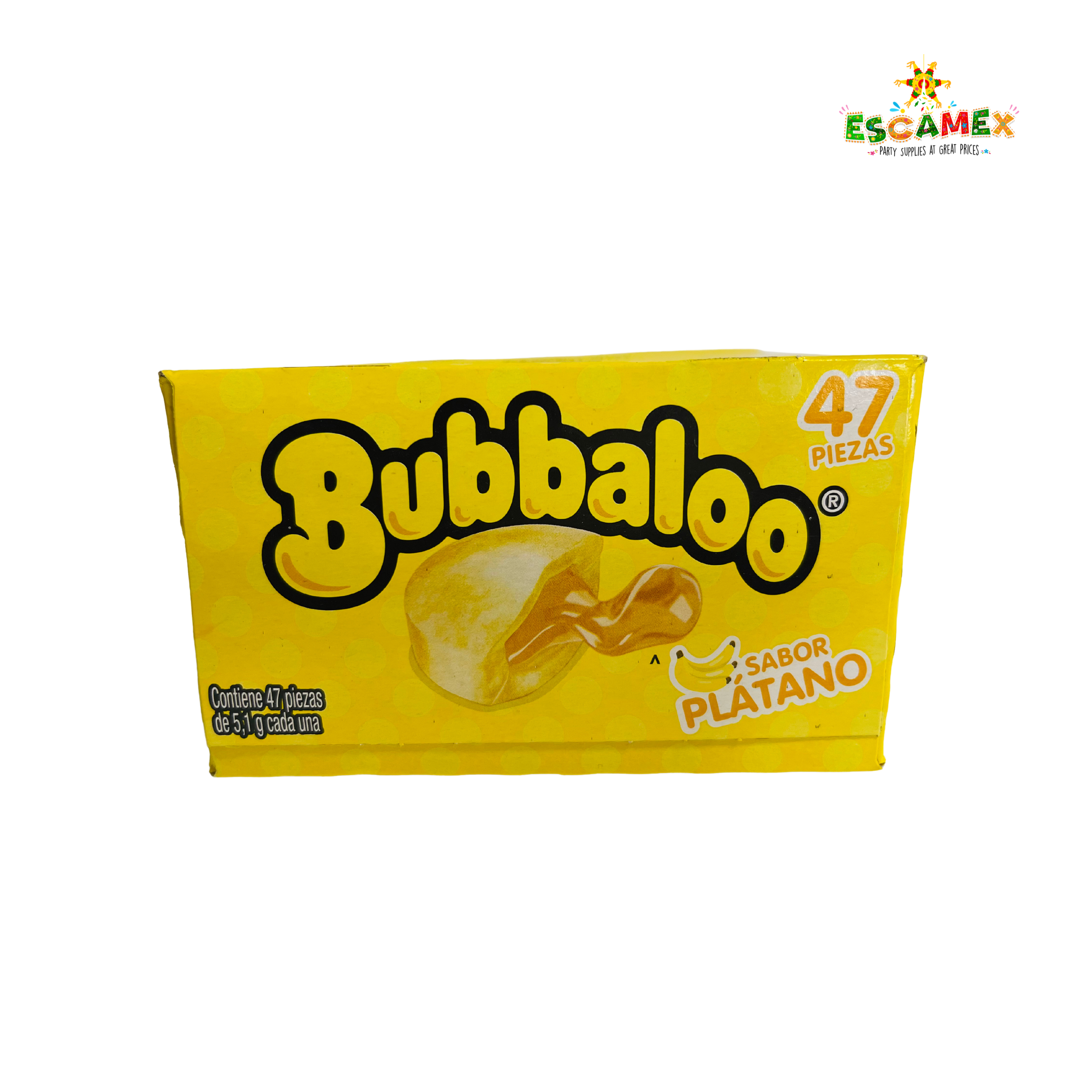 ADAMS BUBBALOO banana mexican chewing gum